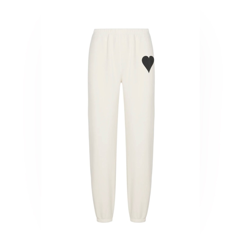 SPRWMN Heart Sweatpant in White NWT.